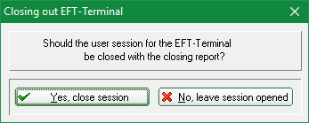 Cash up EFT-Terminal